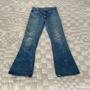 Vintage orange tab Levi’s flare jeans